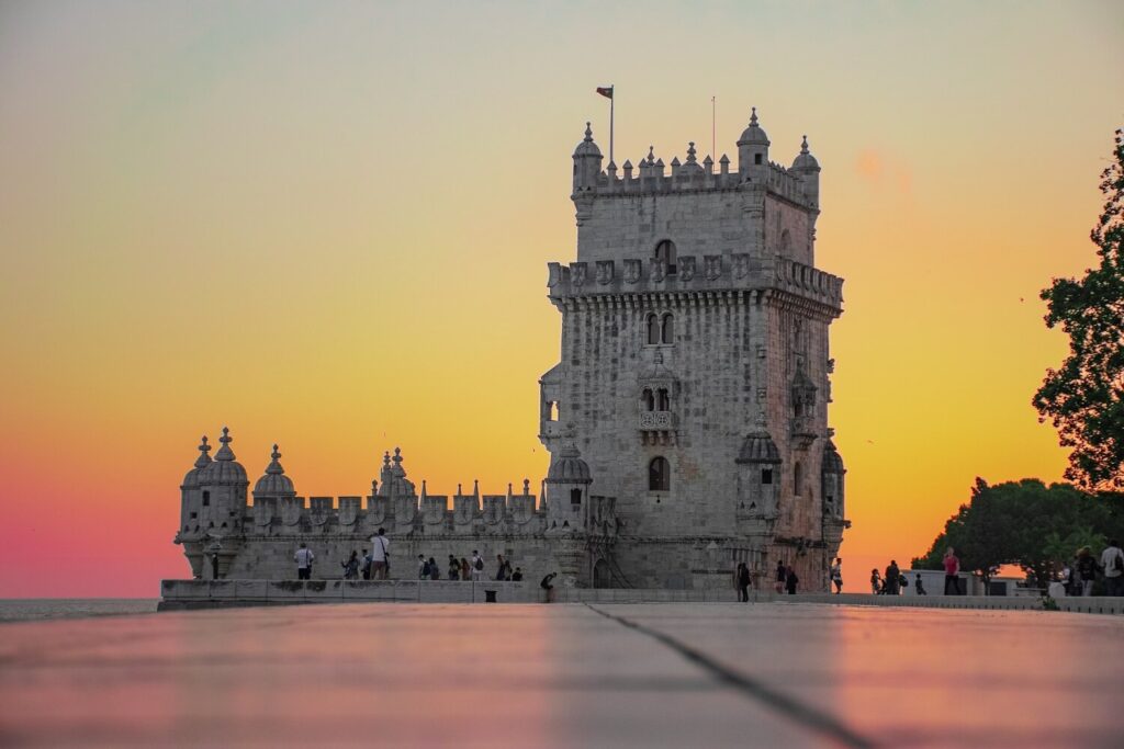 Sunset at Belem in Portugal