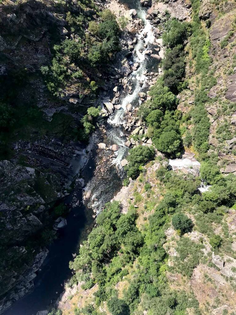 View looking down from Ponte 516 Arouca